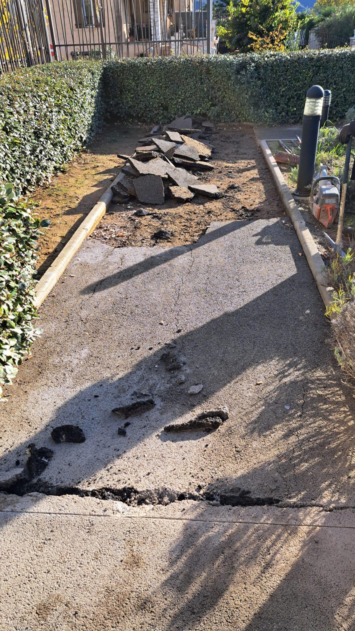 Reprise d'abords de villa avant travaux